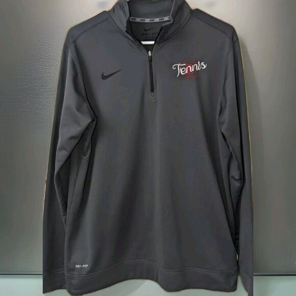 Nike Dri Fit Quarter Zip Embroidered Tennis Pullover Sweater Women's Size Large - Picture 1 of 6